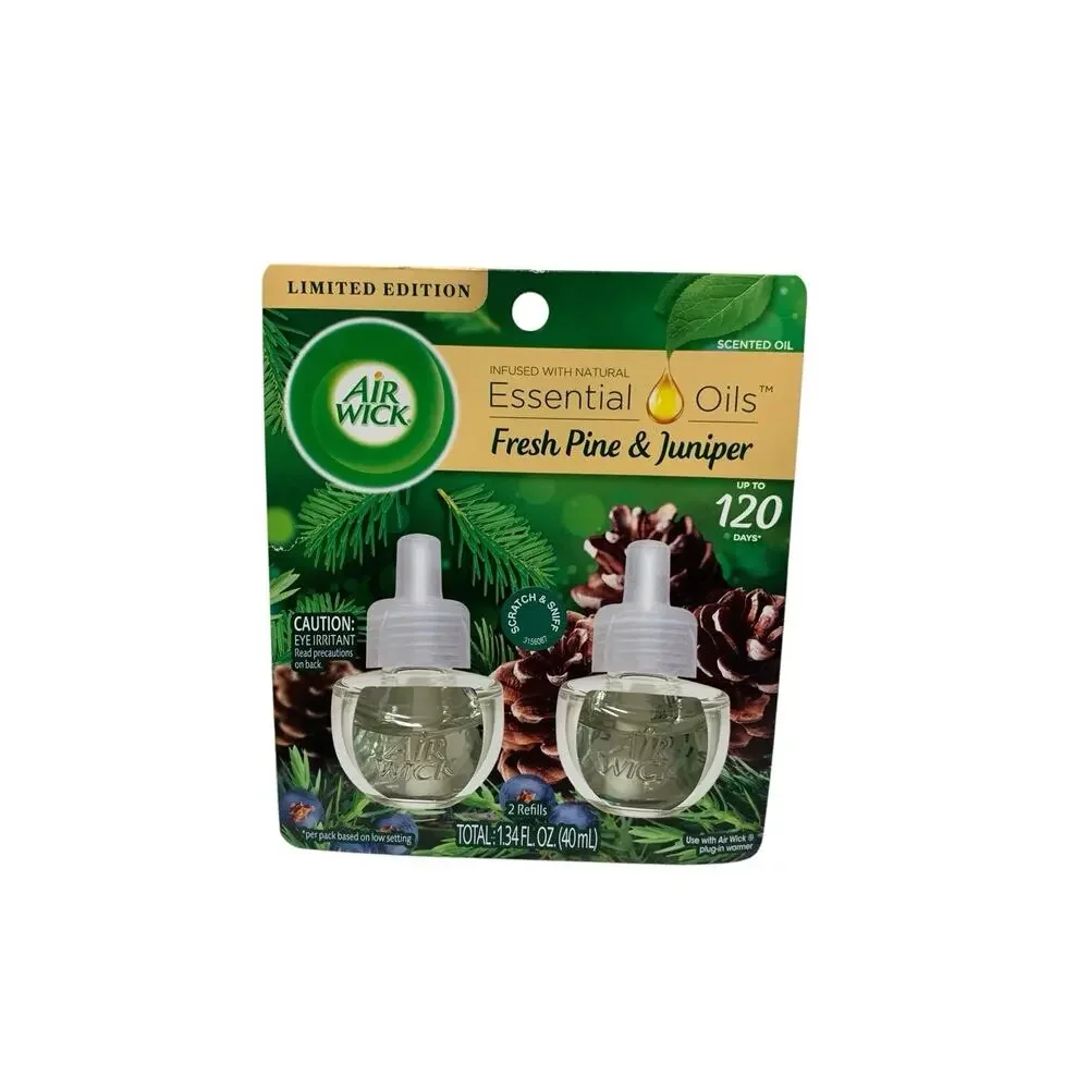 (3) Air Wick Plug‎ in Scented Oil Refills Limited Edition Fresh Pine & Juniper
